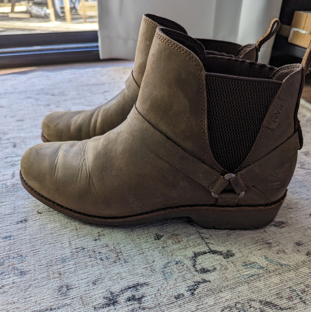 Teva Ellery Chelsea Waterproof Boots, Brown, 10
